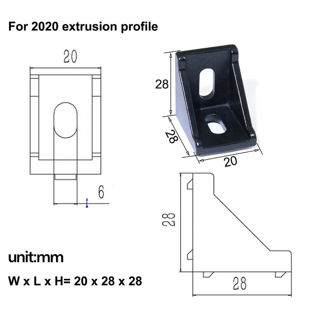 Corner Angle L Brackets Connector Fasten for 15S 20S 30S Aluminum Extrusion 
