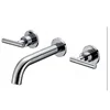 CUPC best seller low lead America style wall mounted two handles 3holes 8 inch wide spread commercial basin faucet mixer tap