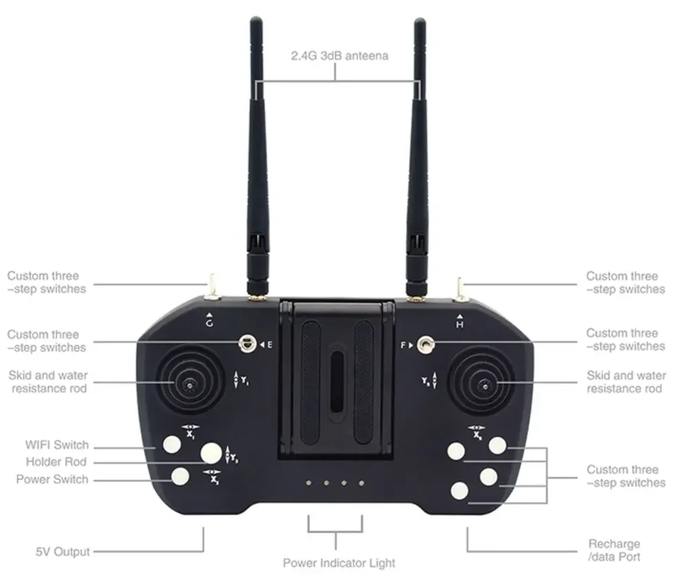  T12 Remote Control with Night RC Camera Digital Image Transmission Drone Sprayer Remote Controller supplier