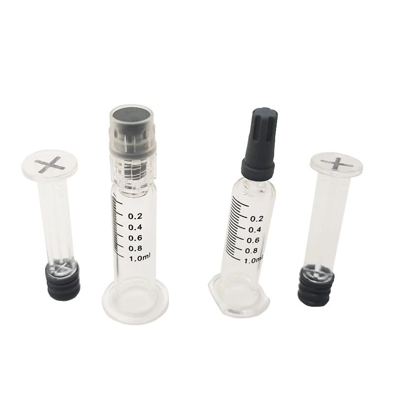 Hot Sale Disposable Prefilled Cbd Oil 1ml Glass Syringe With Luer Slip