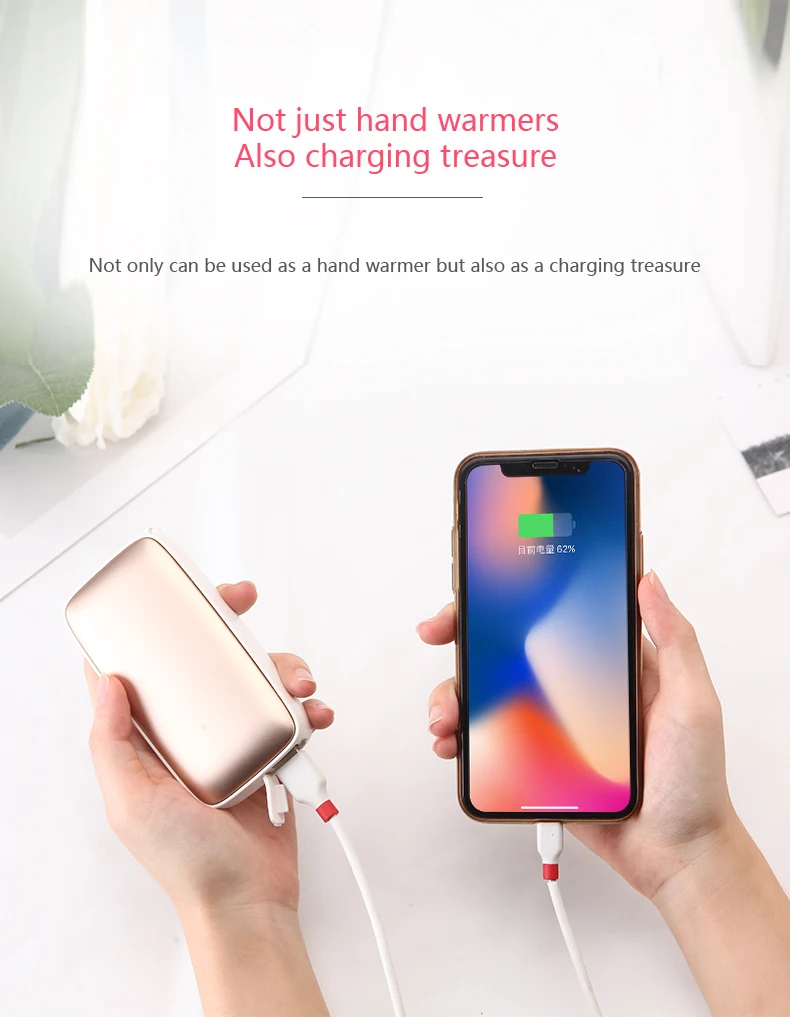 Custom Customized Logo Portable Charger Power Bank Hot Hand Warmer - ANKUX.COM