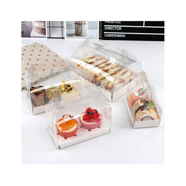 Beheart Wholesale Machine Acetate Clear Cakes Box Handle Transparent ...