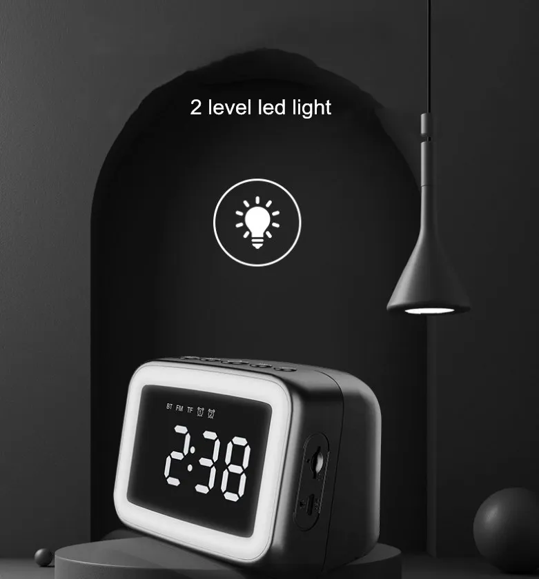 Wireless high quality clock bluetooths mini speaker with led display - ANKUX.COM