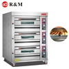 large restaurant three deck commercial bread baking oven gas bread baking oven commercial with stone steam