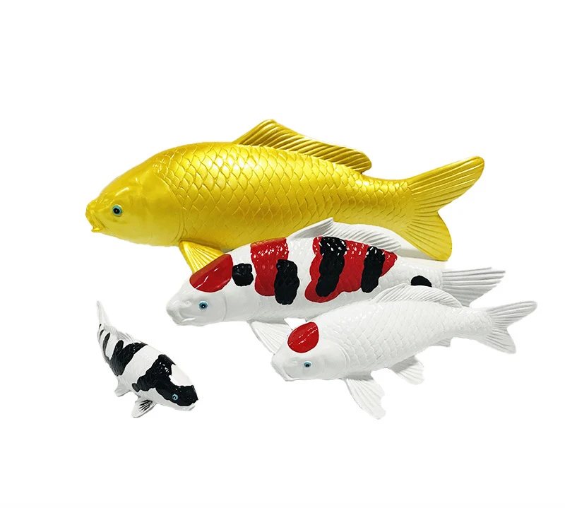 Aquarium Artificial Resin Floating Pond Decoration Animal Statue Orange