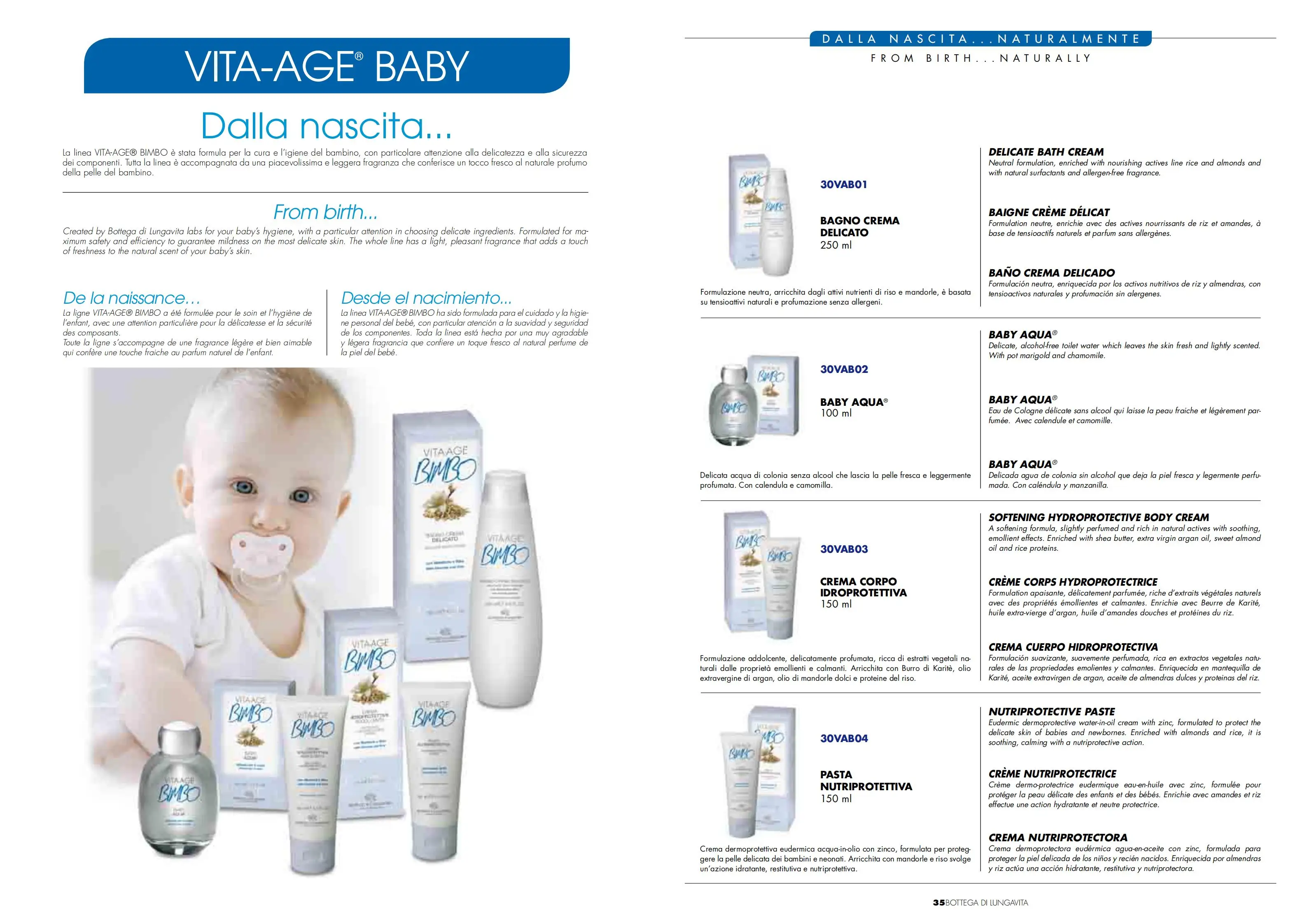 Premium Quality Italian Brands Skin Care Product Natural Good Baby Body