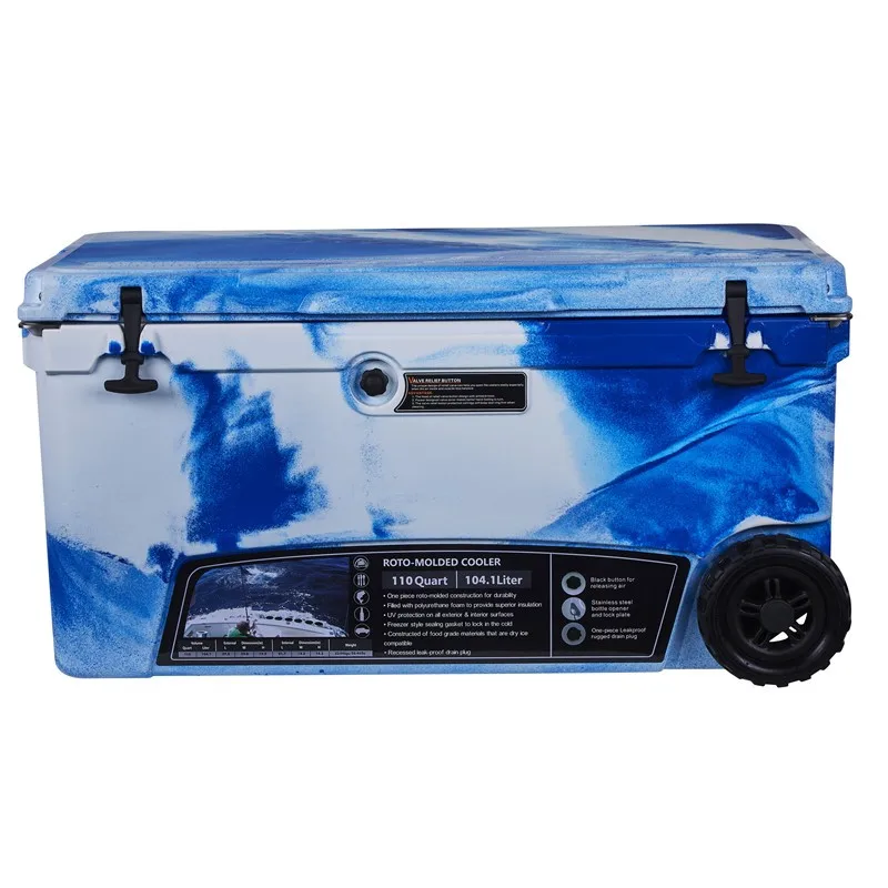 Kuer 110qt Camo Cooler Box Rotomolded Easy To Carry Cooler Box Wheels