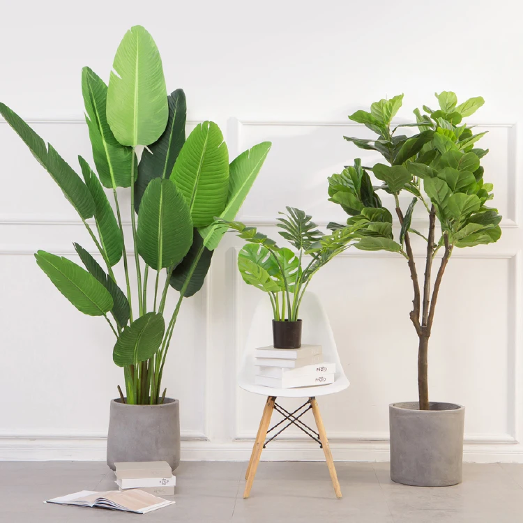 Precio De Fábrica Realista Bonsai Árbol De Plástico De Plantas 13 Hojas