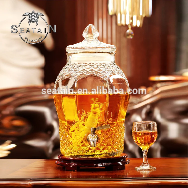 10l 10 Liter Big Beverage Drink Juice Water Glass Jar Dispenser Buy