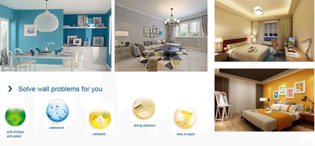 Fastdrying Interior Latex Paint For Internal Wall Decoration With Non