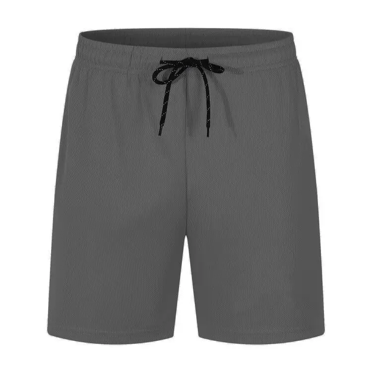 Schnelltrocknende Shorts für Herren in Volltonfarbe, reine Farbe, Strandmode, lässig, Sommer, Schwarz, Mann, Badeshorts, Großhandel581_voghion.com