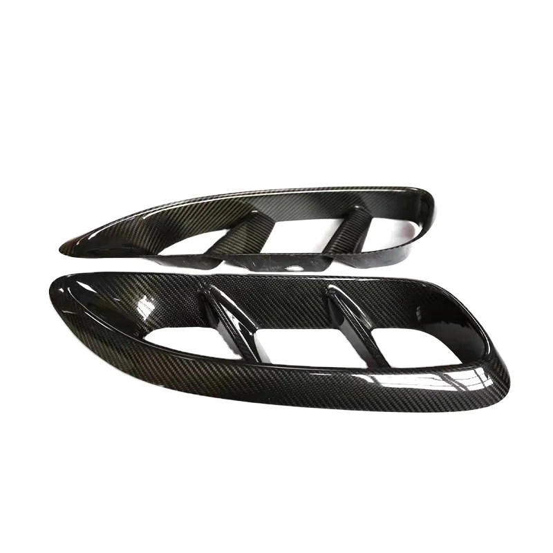 high quality real dry carbon fiber side fender vents air vents For Porsche 718 cayman & boxster