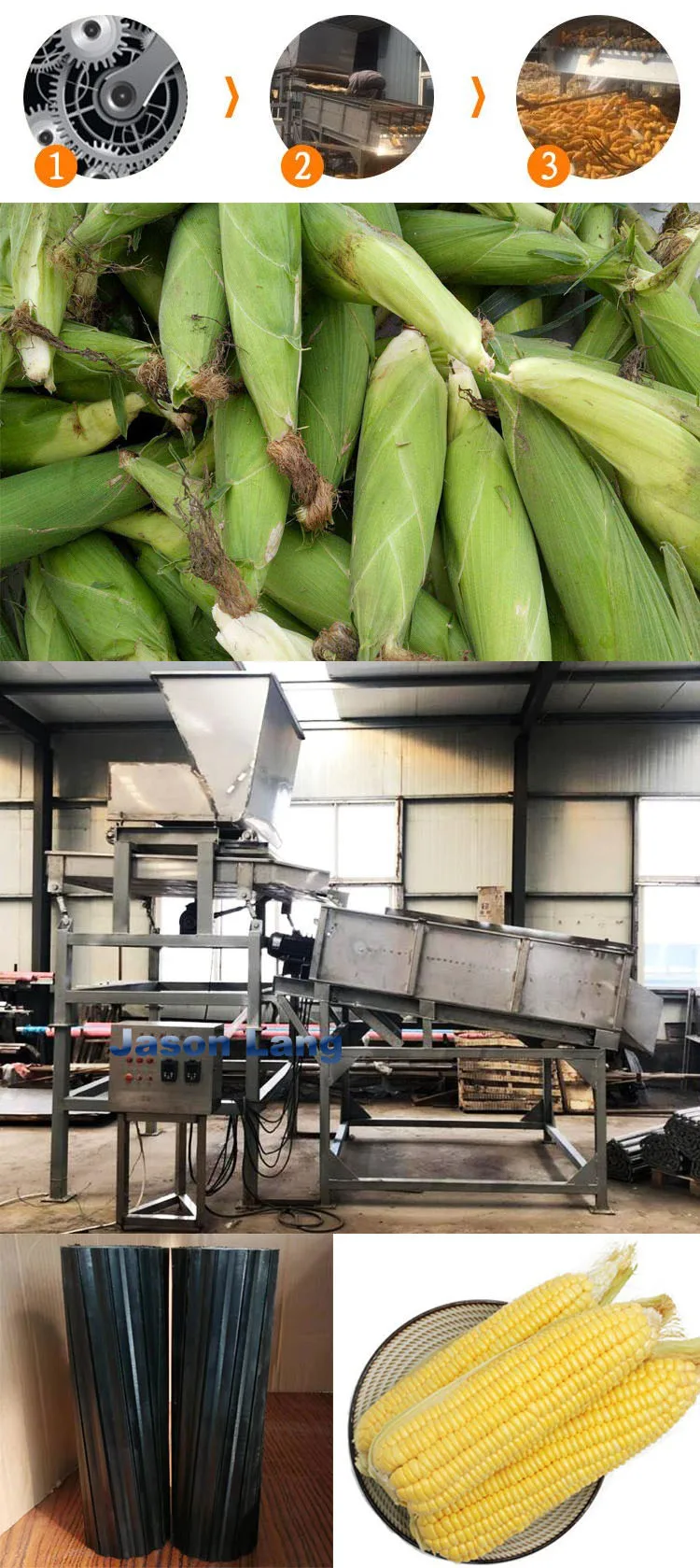 sweet corn peeling machine