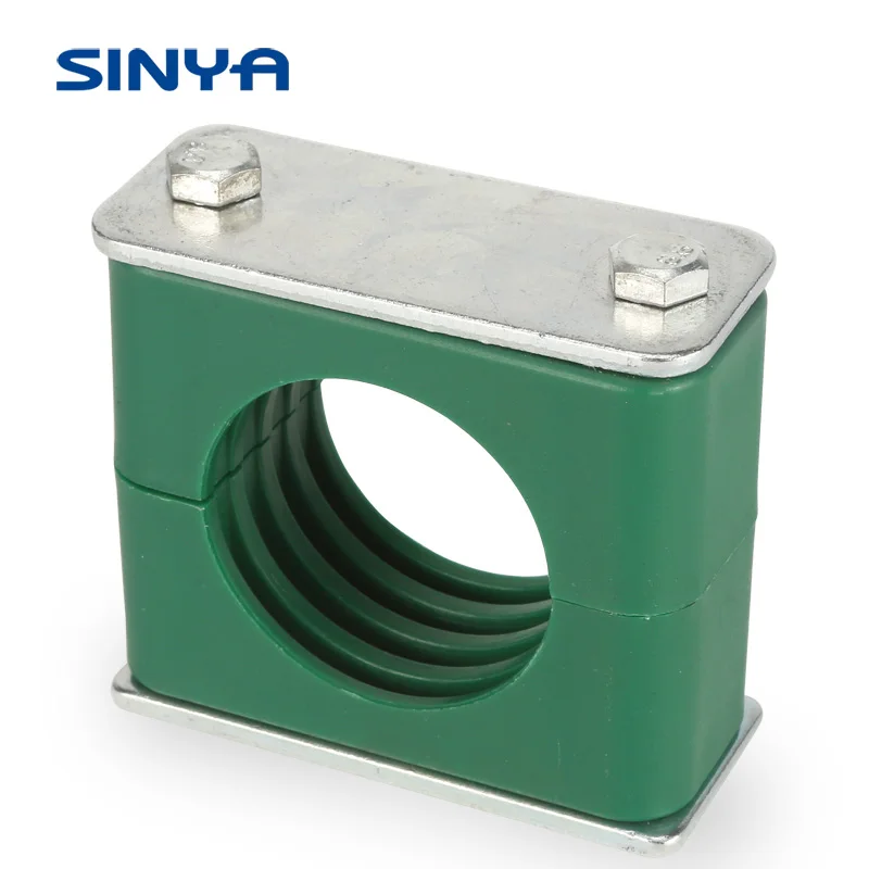 Green Plastic And Aluminum Tube Clamps 15mm Od Hose 1/4" Stauff