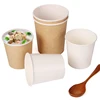ice cream PLA paper cup, Disposable paper soup bowl with lid, paper hot soup bowl