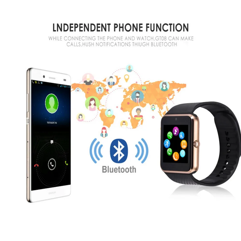 gt08 smart watch sim card