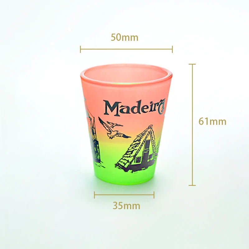 Personalized Color And Logo Shot Glass Printed 50ml Glassware 1.5oz