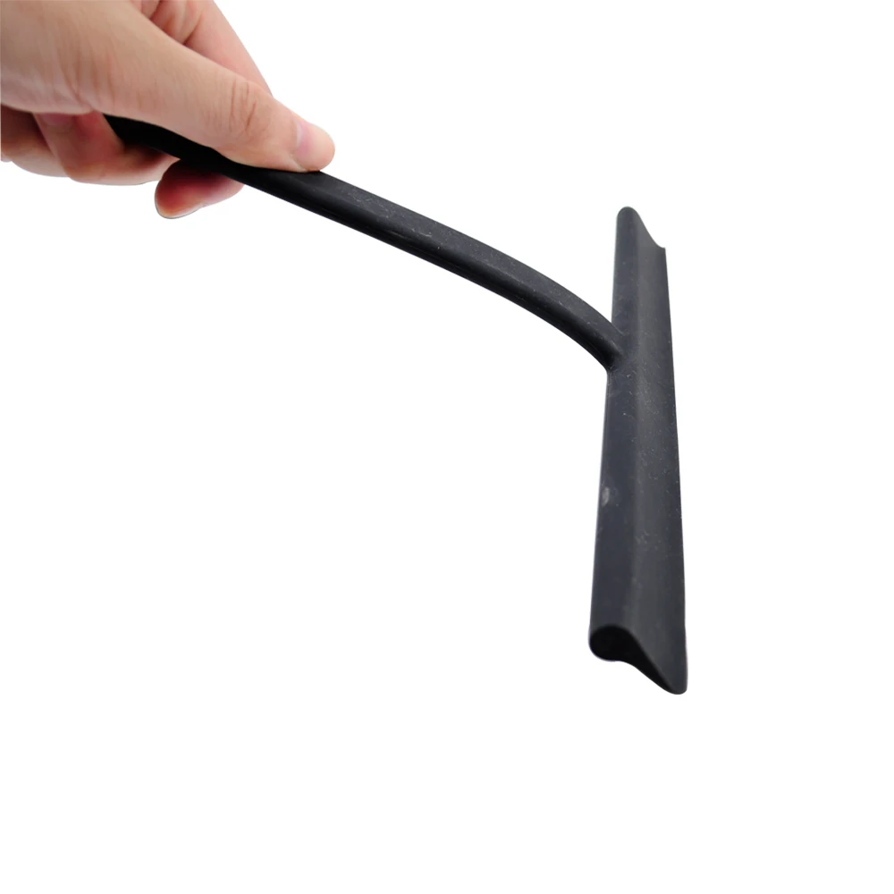 Amazon New Silicone Black/Gray Shower Squeegee Window clean wiper with Hook for Window Glass Mirror