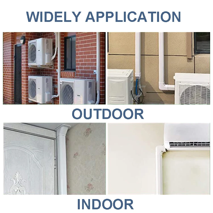 Europe Hot Sale Line Set Cover Tubing Kit Slim Duct Pvc Ac Ducting Hvac