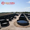 Black / Blue Fish Pond Liner 1mm Plastic HDPE Geomembrane Price