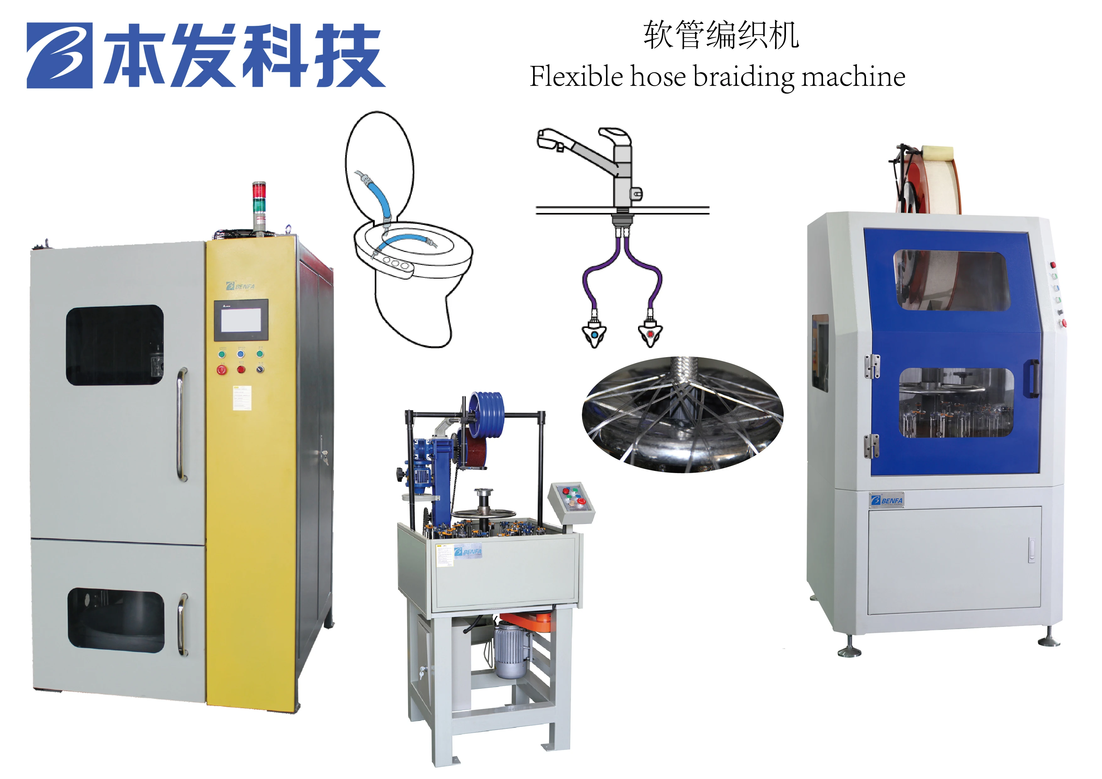 BenFa High peed Flexible hose Braiding Machine