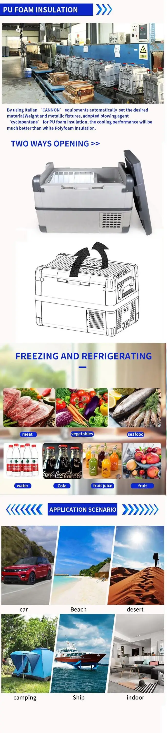EVERCOOL 28L outing camping solar 4WD electronic refrigerator freezer car fridge (GRAY) 5