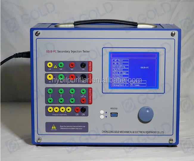 3 Phase Secondary Current Injection Testing System Relay Protection