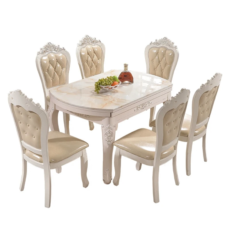 Venta al por mayor comedor de madera tallada conjunto-Compre online los