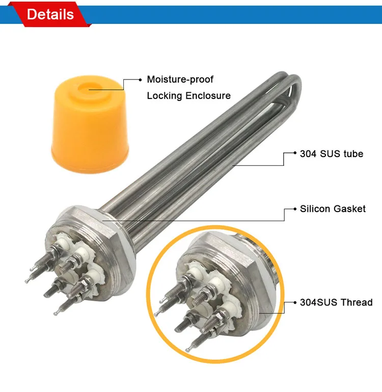 Dn32 42mm Thread Electric Heating Element 220v/380v Immersion Heater