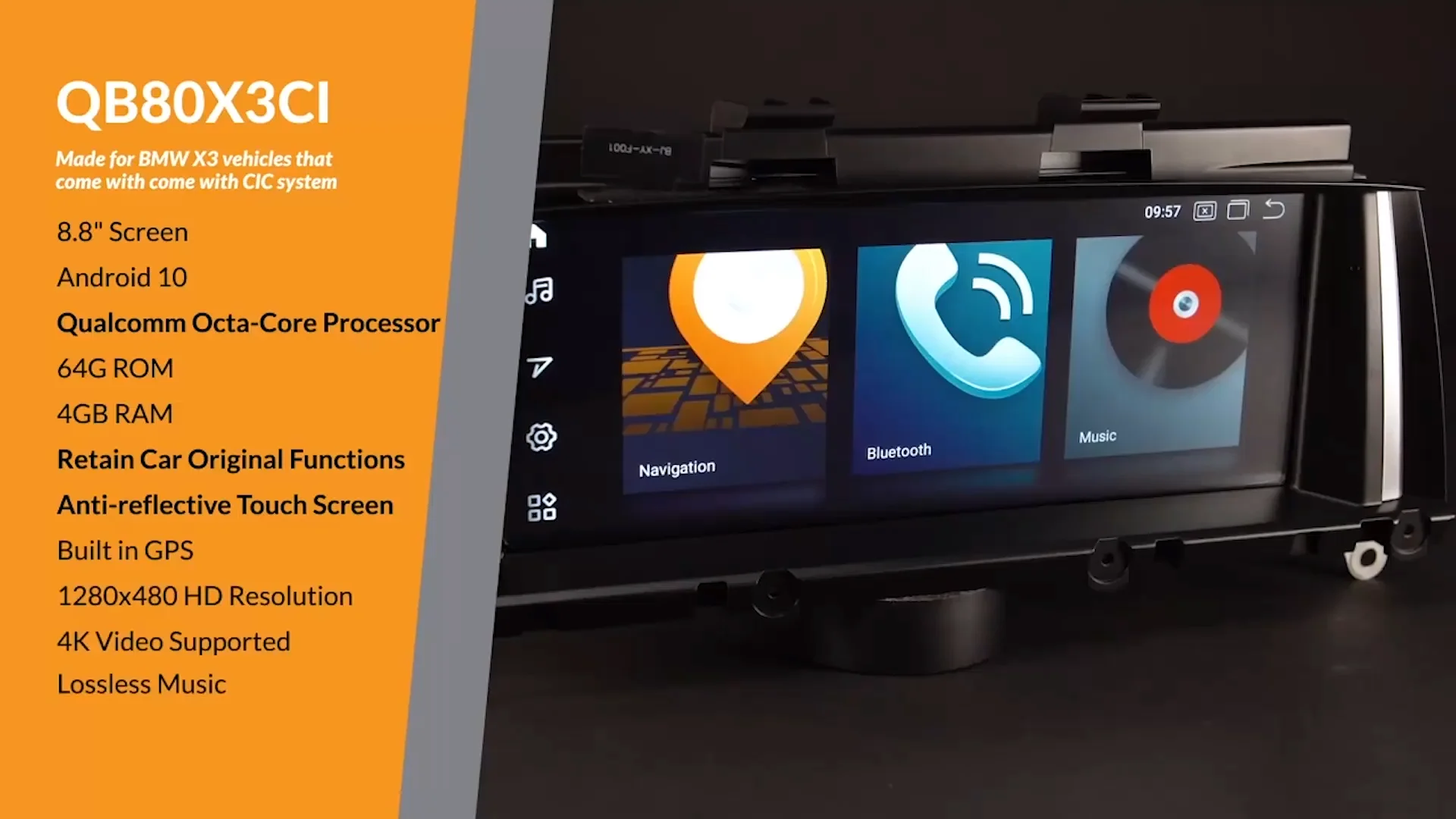 Xtrons Android 10.0 Upgrade Touch Screen Car Cd Player For Bmw X3 F25