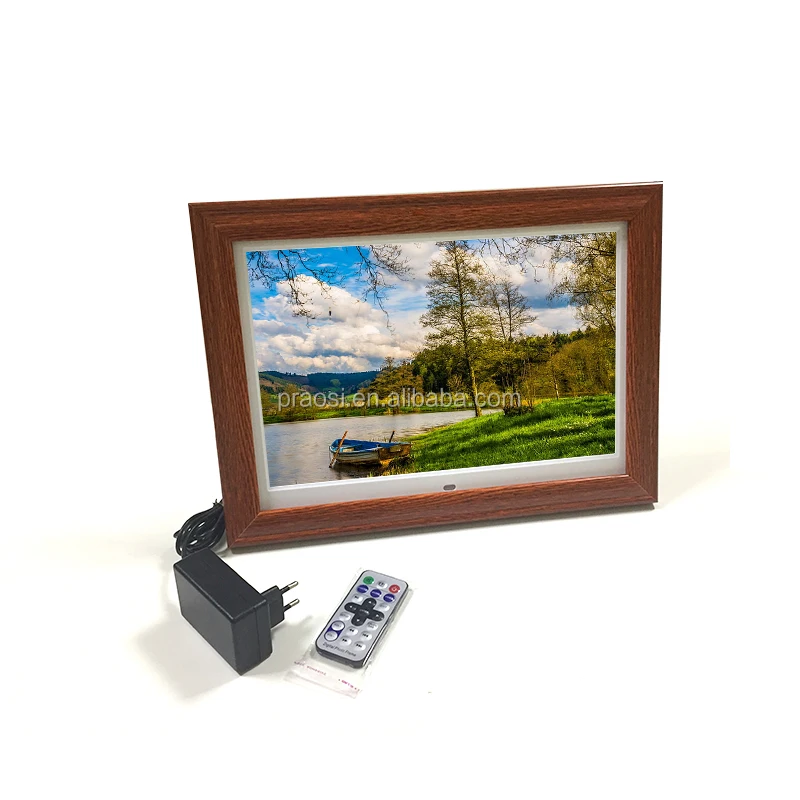 Pros Wood Frame Digital Picture Album Slim Wall Digital Photo Frame