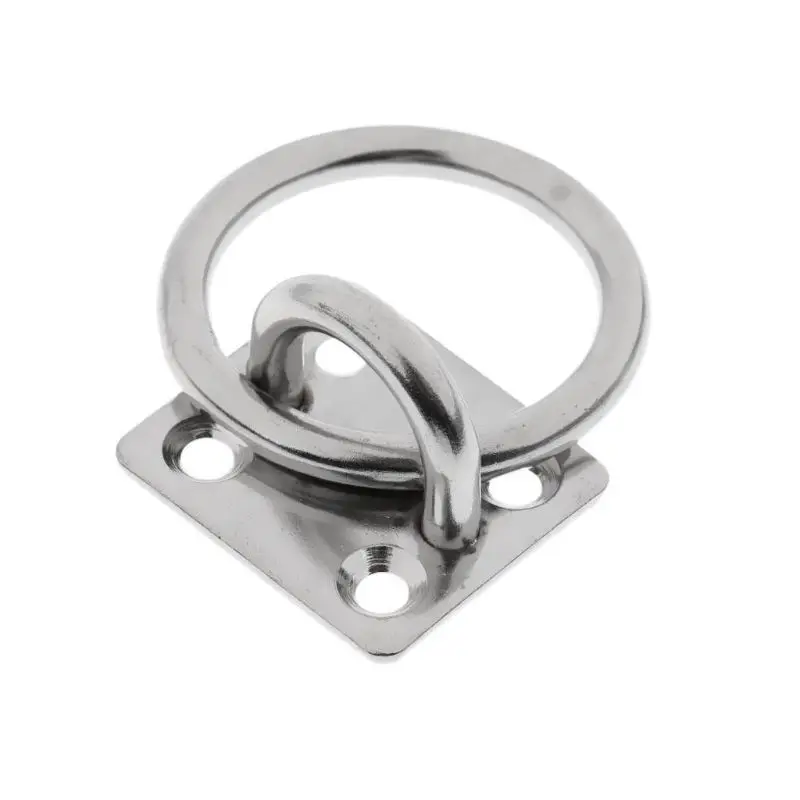 Stainless Steel Pad Eye U-shaped Plate Eye Hook Hanger for Boat Marine yacht M6