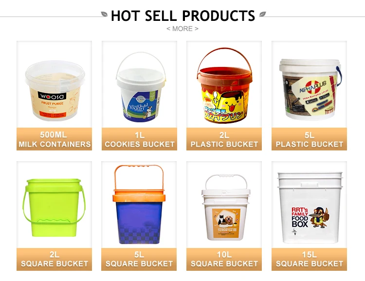 Stocked Good Quality Tamper Evident Black Plastic Round Paint Buckets