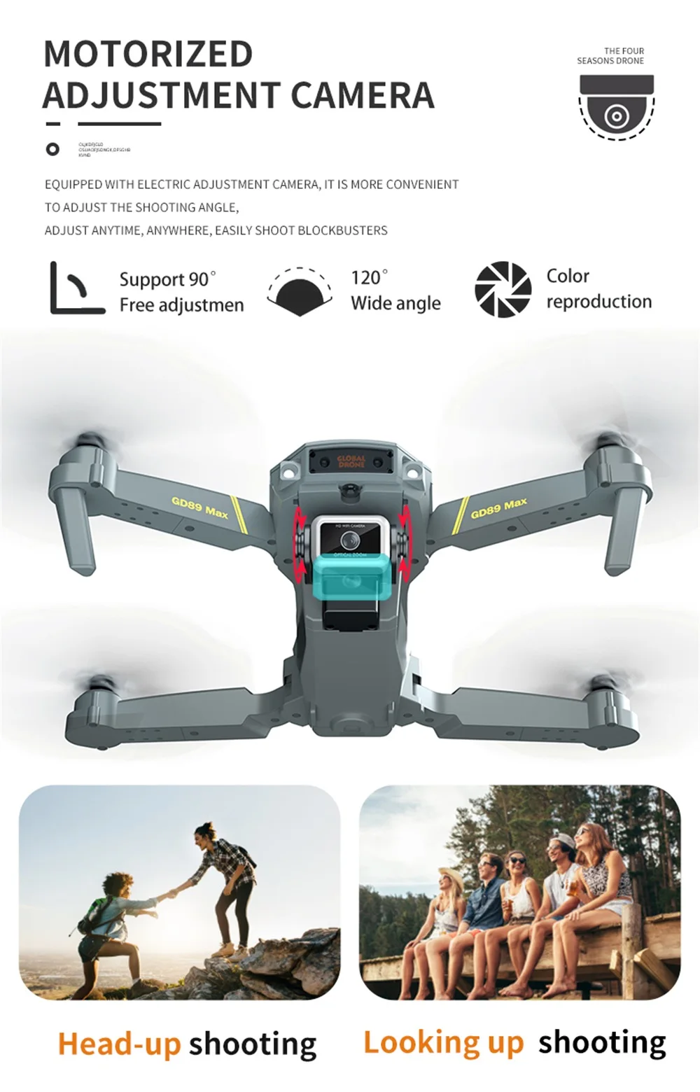 Global Drone GD89 MAX Foldable Drone GPS 6K HD Camera Dual-mode 2.4G