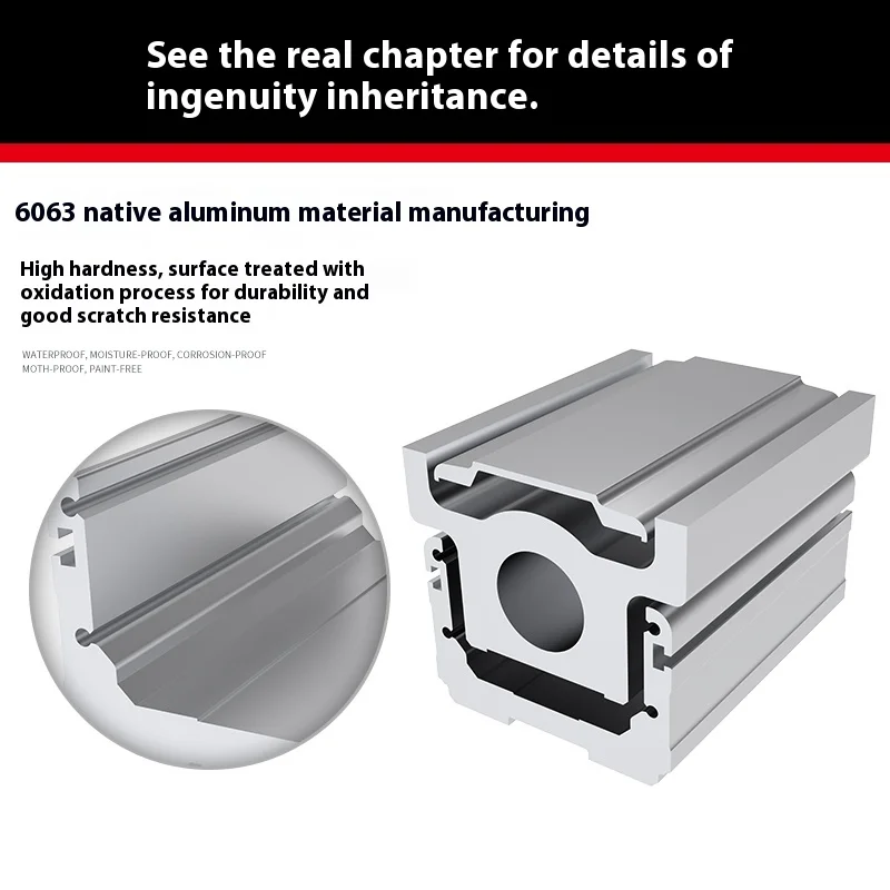 75mm Wide 6000 Series Aluminum Profile Linear Slide Platform Manipulator Half-Enclosed Screw Belt Module for Heat Sink Cut details