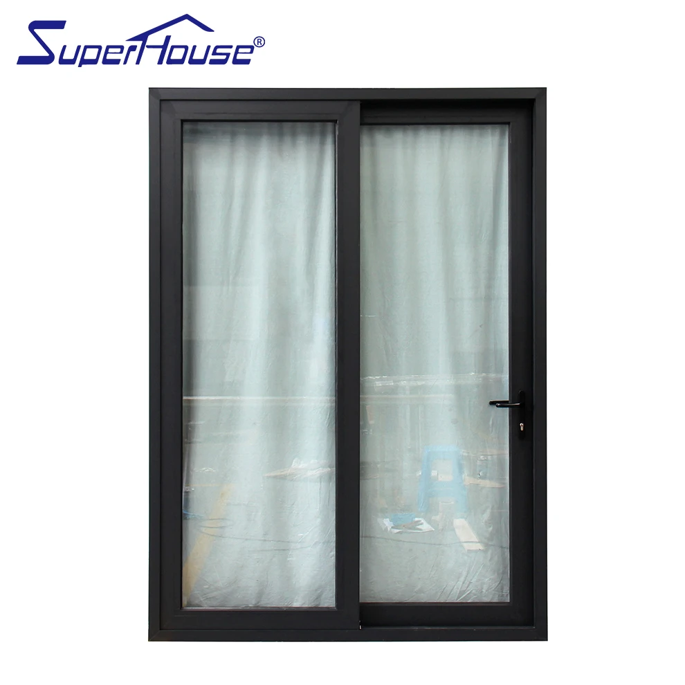 Standard aluminum black sliding doors for commercial use
