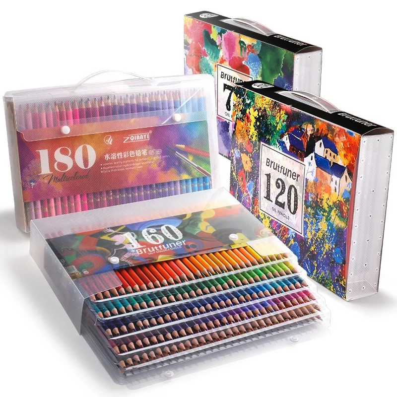 MIXFEER 48/72/120/150/180 Watercolor Pencils Set Pre-Sharpened