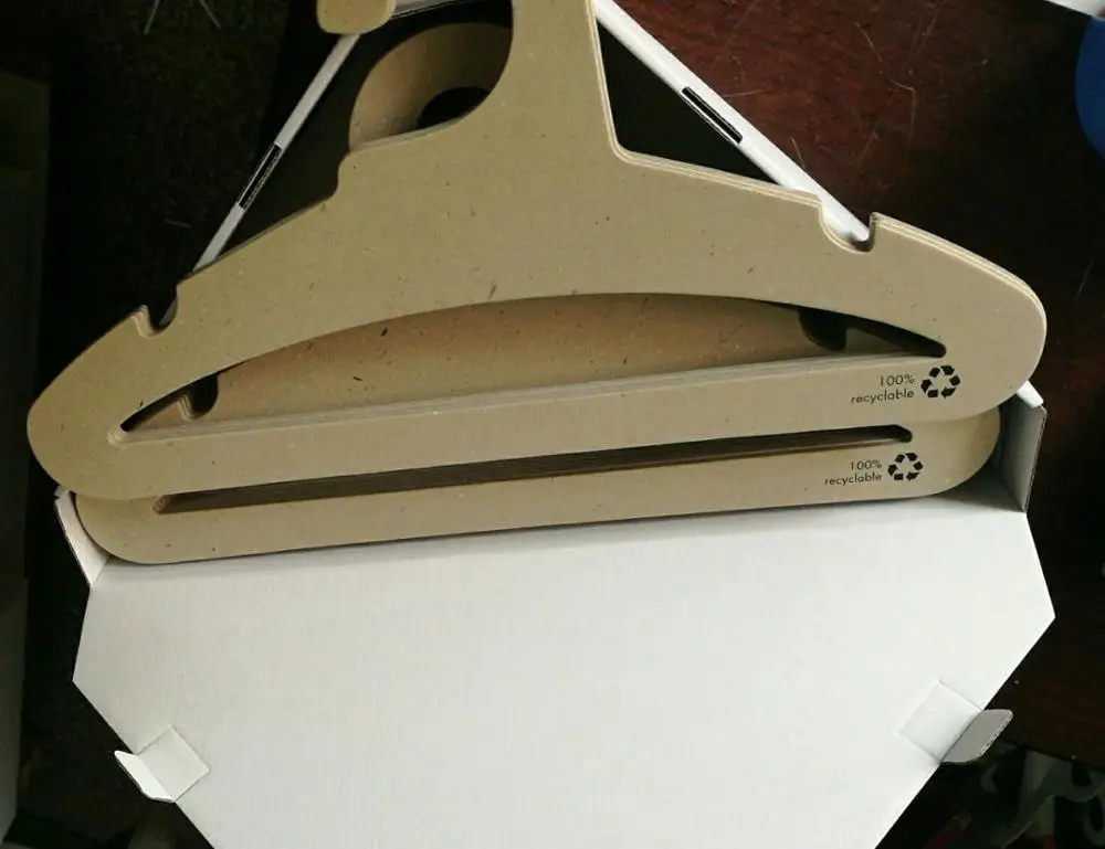 Wholesale 42cm Fsc Recycle Cardboard Hanger Degradable Kraft Stone