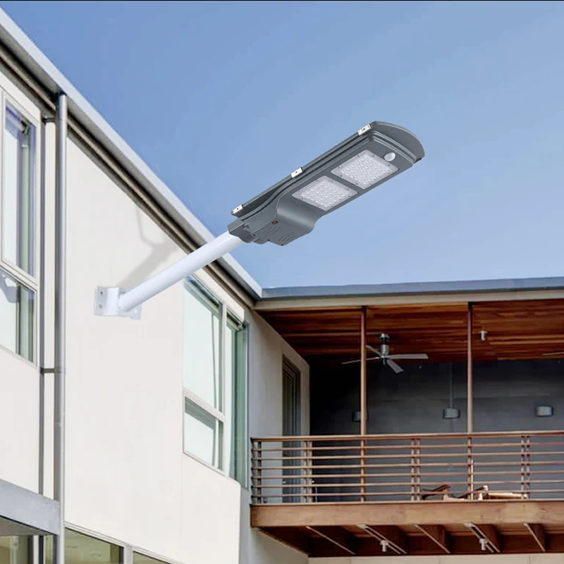 All in One Led Solar Street Light China Sun Powered Outdoor Quality Factory 25W 50W 75W IP65 Light Grey ROHS 70 2-year 10000 165