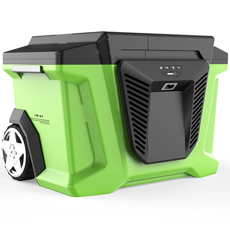 cooler with speakers and wheels