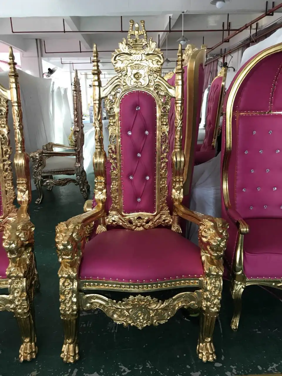 Wood High Back Wedding Royal Gold King Chairs Buy Royal King Chairs,Wedding King Chairs,High