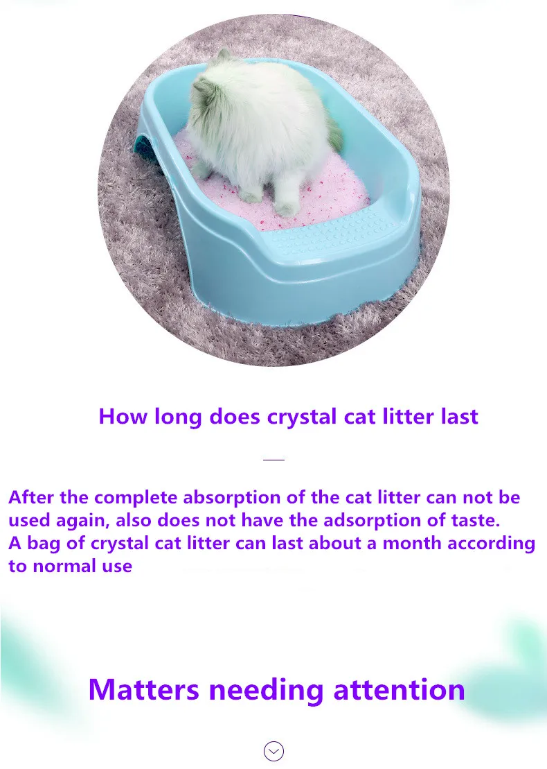 3.8l Silica Gel Sand Filler Clean 97+3 Crystal Cat Litter For Cat