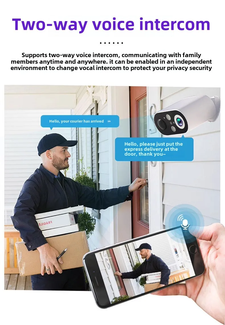 Cloudbirds V360pro AI Auto Tracking POE Solar Panel Supported Night Vision Two-Way Audio Cloud Alarm Systems for Office