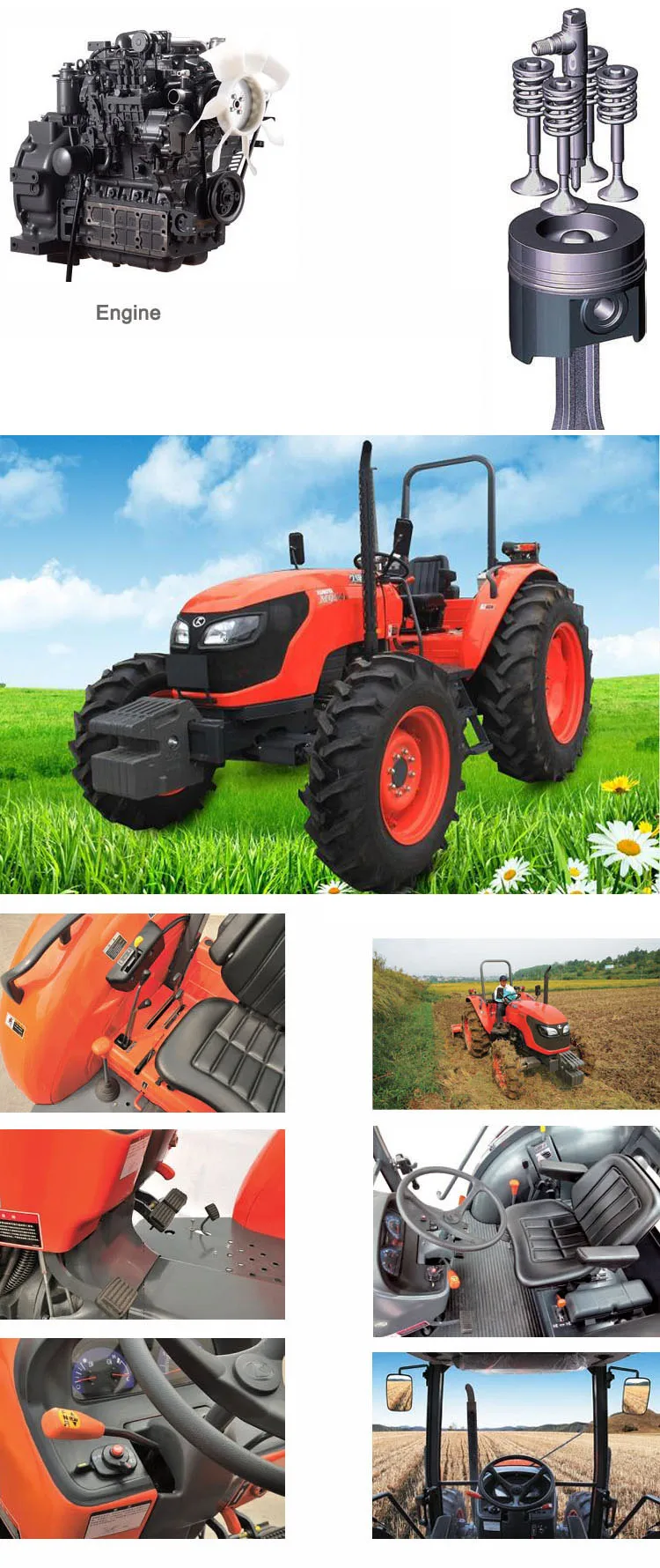 90hp new kubota tractor 4wd m954kq, kubota far