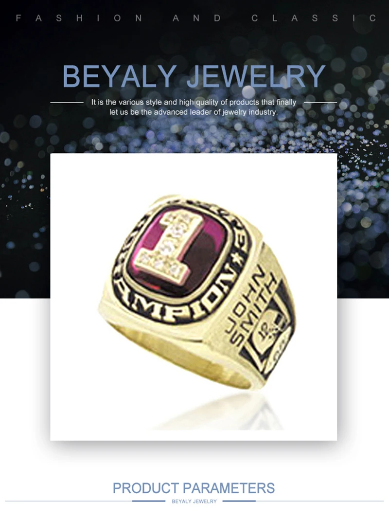 product-Brass or Stainless Steel College Student Graduation Class Ring Jewelry-BEYALY-img