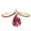China Wholesale Jewelry Gold Plated 18K Gold Plated Thin Ring With Drop CZ Ring for women jewelry