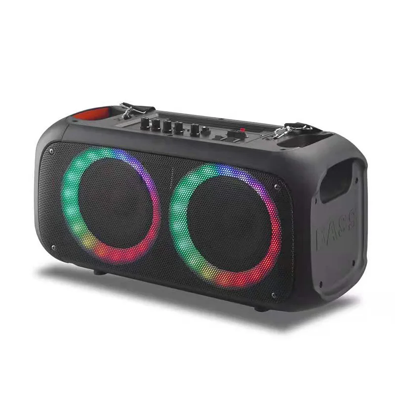 RX-6248 Dual 6.5-Inch Portable DJ Speaker with RGB Lights