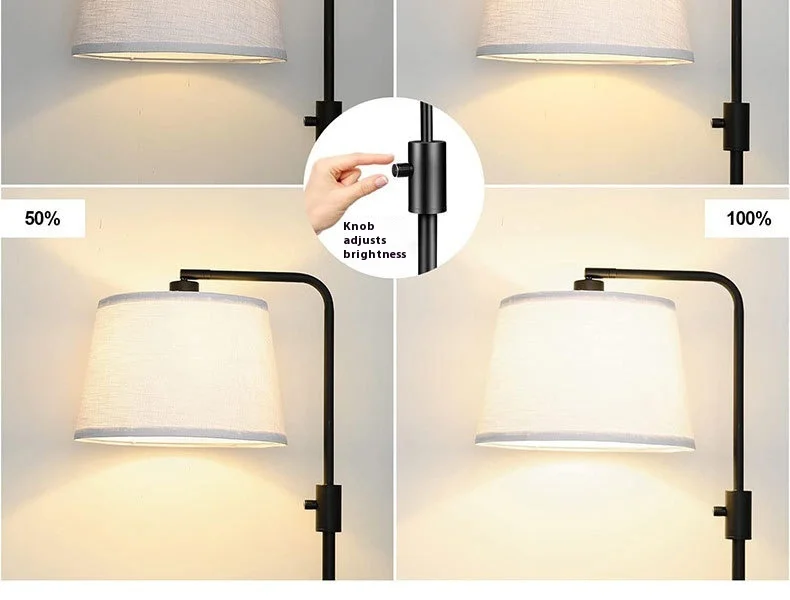 Modern Luxury Living Room Floor Iron Advanced Induction Sofa Corner Bedroom Bedside Table Integrated Night Fish Luring LampCE FCC