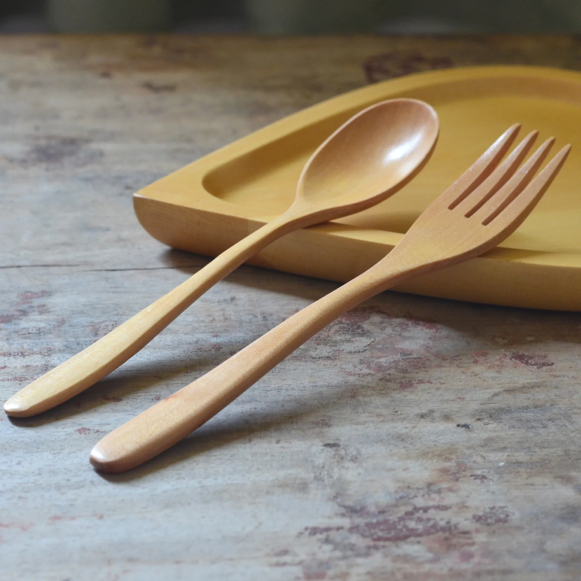 set of wooden spoons