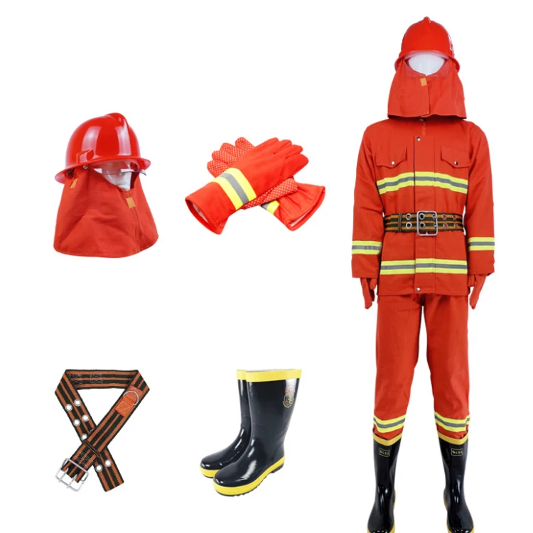 Fireman Fire Suits Fire Suit 5-piece Suit Fireman Fire Fighting ...